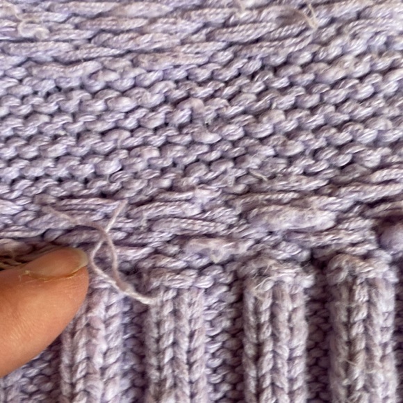 Free People Sweater, Lilac, Medium, 87% Cotton - Picture 11 of 11